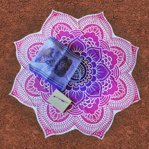Mandala Flower Shape Tapestry Beach Blanket